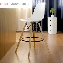 Высота сиденья 69 см модные барный стул, табурет пластиковый барный стул деревянный пластиковый стул Лофт кафе высокий стул современного дизайна