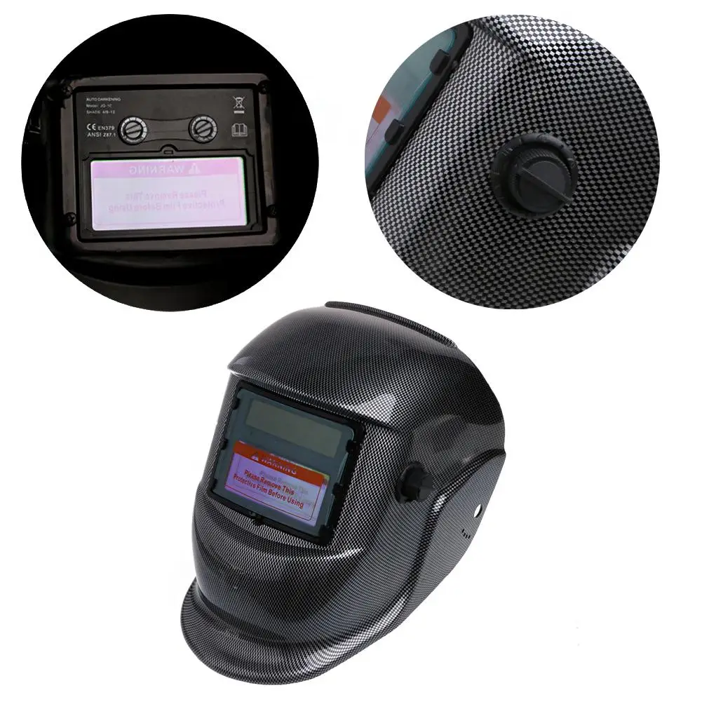 

Solar Power Welder Welding Helmet Mask Automatic Adjustable Shade Lens Filter Delay Time Protect Solar Cells Soldador Mask Lens