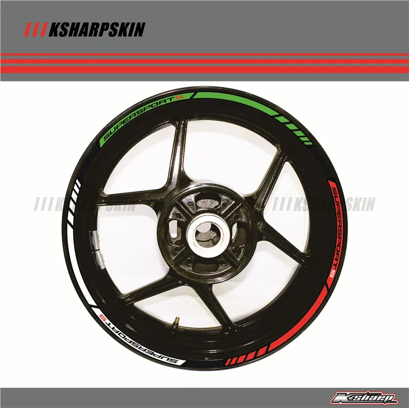 Super Sport 36cm Wheel Rim Reflective Sticker Decal DUCATI 1198 1199 1299 DIAVEL