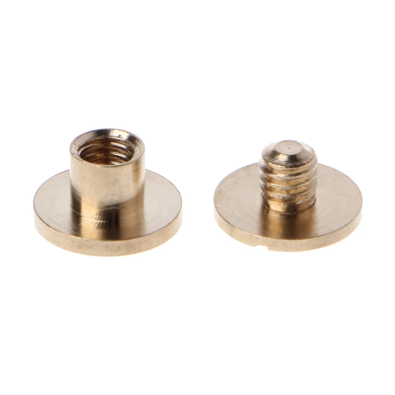 10Pairs Brass Chicago Screws Posts Belt Button for Leather Bookbinding Crafts