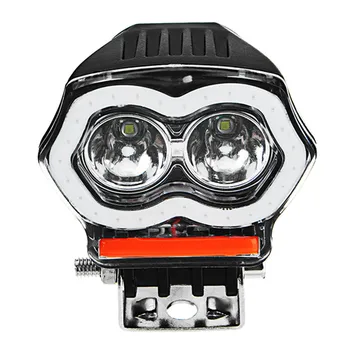 

Krator Waterproof 20W 12-80V LED Headlight Spotlight Angel eyes Light USB Port For Motocycle E-bike ATV