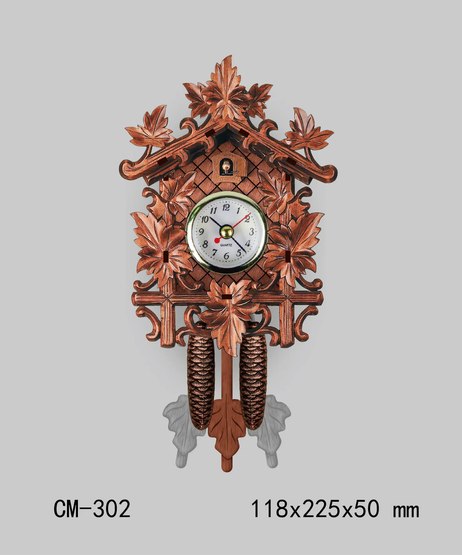 Cuckoo Wall Clock Originality Wood Quality European Style A Living Room Complex Ancient Wall Clock Diy Clock - Цвет: 302