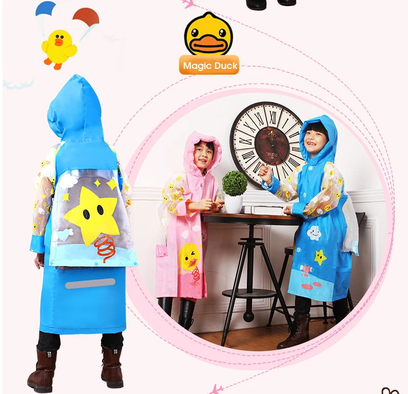 Kids Cartoon Bag Raincoats 13
