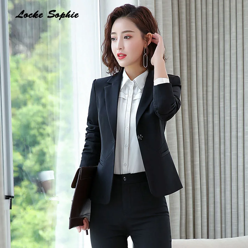 1pcs Women's Plus size Blazers coats 2019 Autumn cotton blend Small Suits jackets ladies Skinny Office Blazers Suits coats