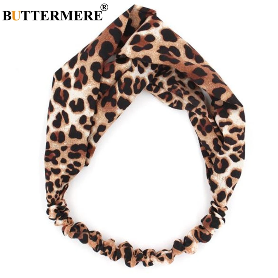

BUTTERMERE Ladies Hair Accessories Women Leopard Print Headband Female Spring Summer Hair Band Fashion 2019 New Headwear