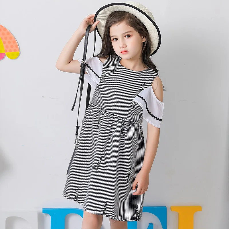 

Girl Printed Dresses Summer Fashion European and American Girls Party Dresses wholesale dropshipping childrens dresses