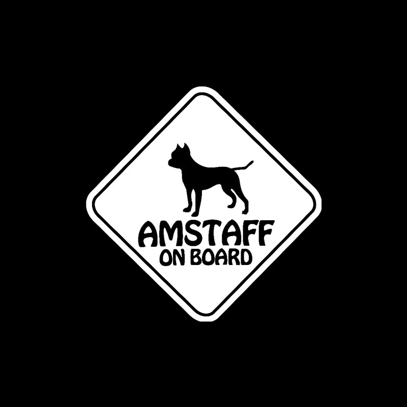 QYPF 15 см* 15 см виниловые наклейки для автомобиля AMSTAFF на доске собака черный серебряный C14-0090 - Название цвета: Серебристый