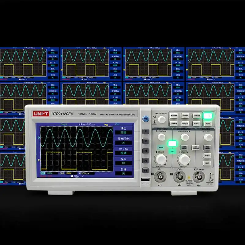  UNI-T UPO2104CS 100MHz Digital Scope 4 Analog Channels 1GSa/s Record Length 100MHz Bandwidth With M