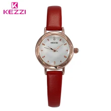 Fashion Brand KEZZI High Quality Slim Waterproof Women Dress Watch Ladies Analog Quartz Wrist Watches Leather