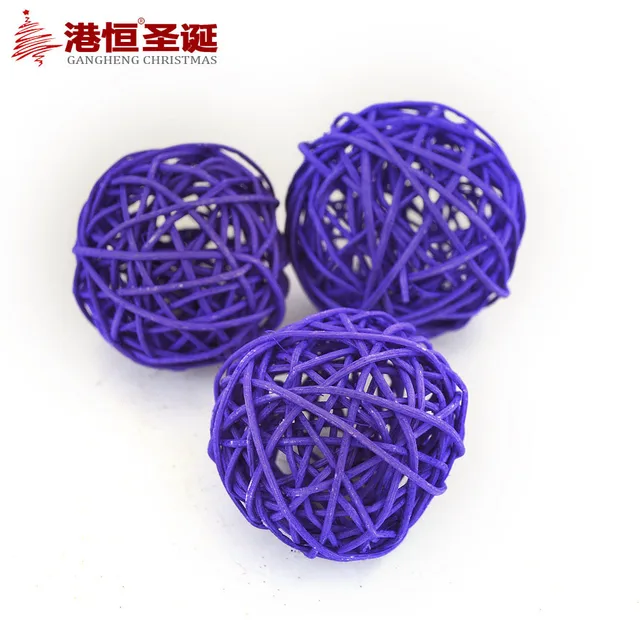 Purple Balls For Decoration New 322cm32pcs Purple Rattan Kraft Hollow Christmas Balls Christmas Purple Balls For Decoration New 322cm32pcs Purple Rattan Kraft Hollow Christmas Balls Christmas