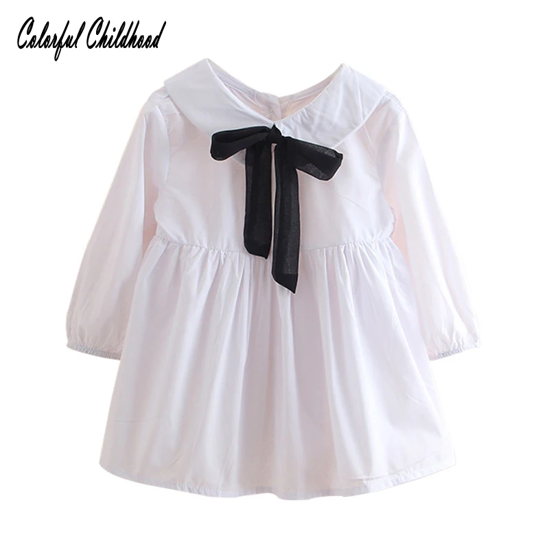

Girl Dress Princess Costume 2018 New black bowknot design Kids Clothes long sleeve school Girls Dresses baby vestidos 2-6Yrs
