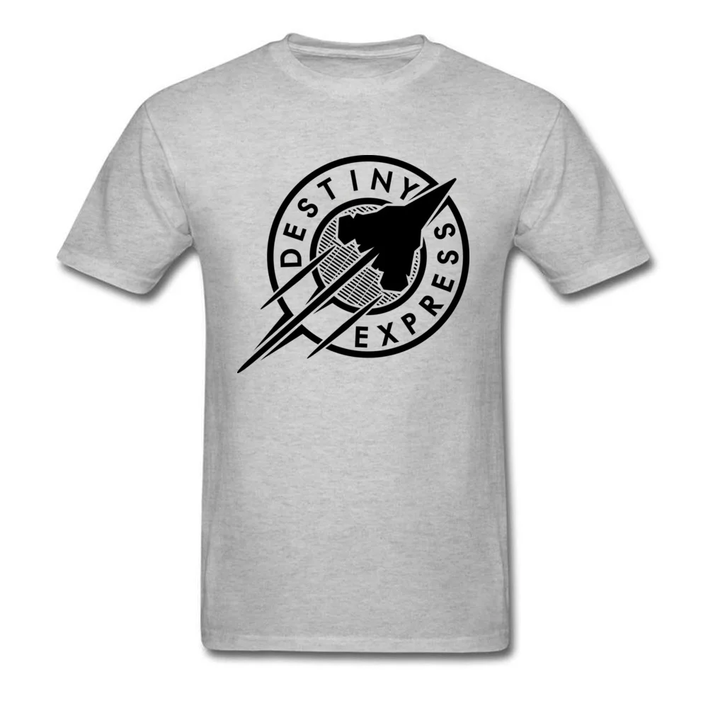 Printed T Shirt Wholesale O-Neck Destiny Express Pure Cotton Young Tops T Shirt Design Short Sleeve Tee Shirts Destiny Express grey
