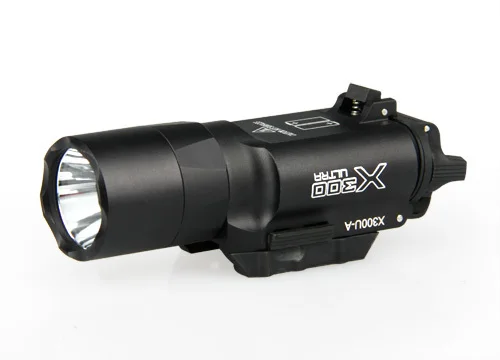 on sale New Tactical LED flashlight surefire style X300 Ultra Weapon Light mount 20mm rail for outdoor hunting shooting |