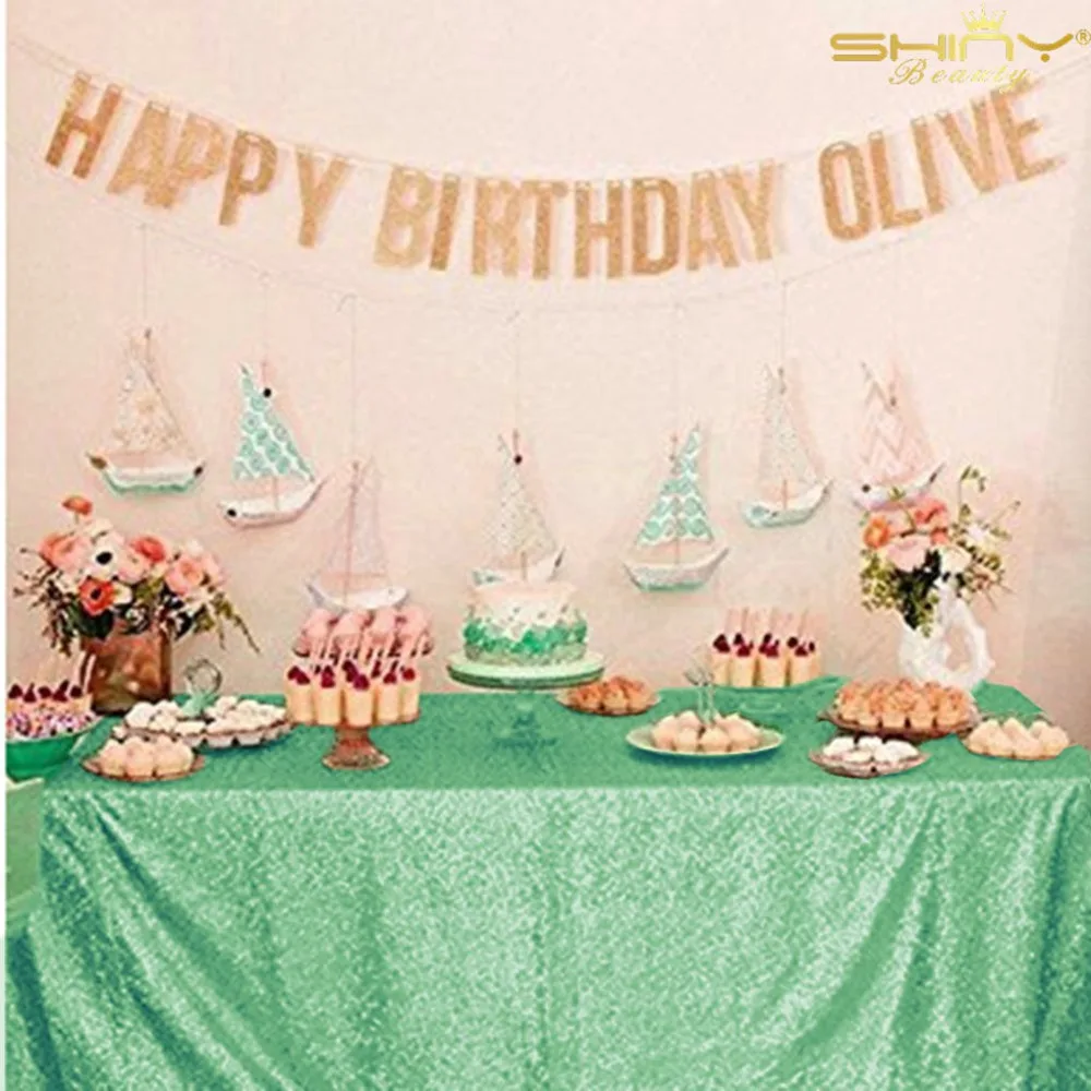 الضوء الأخضر/روز الذهب/الوردي/الأزرق/الشمبانيا/ترتر أسود سماط 60*102 بوصة بريق مفرش طاولة للزينة الزفاف/عيد ميلاد