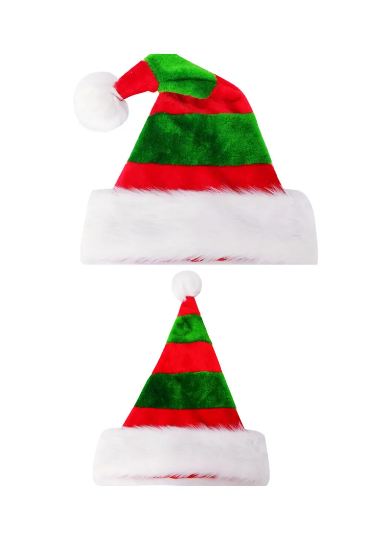 3 Styles Striped Christmas Hats Merry Christmas Caps Hat For Adult And Kids XMAS Decoration New Year's Gifts Home Party Supplies