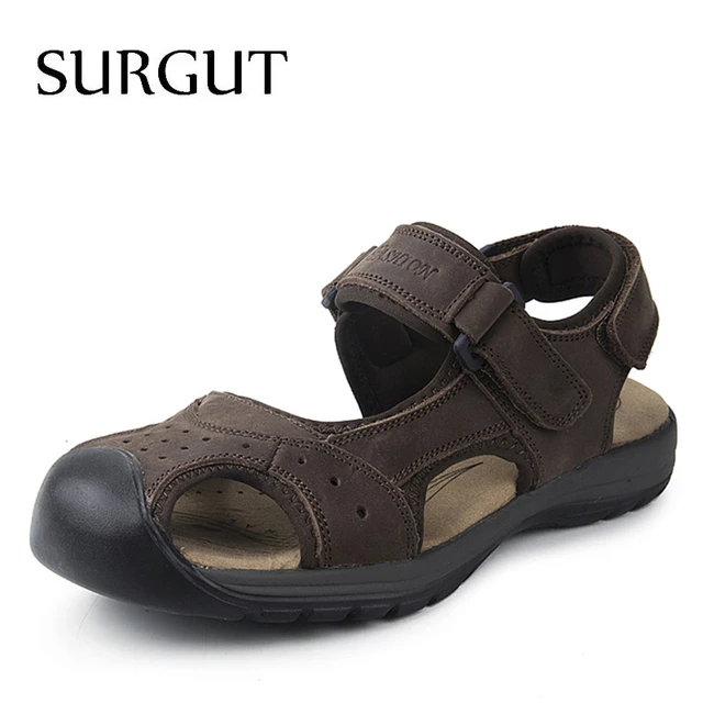 Surgut New Fashion Summer Sandals Men Shoes 2018 Brand Breathable Surgut New Fashion Summer Sandals Men Shoes 2018 Brand Breathable Quality Leather Beach Comfy Simple