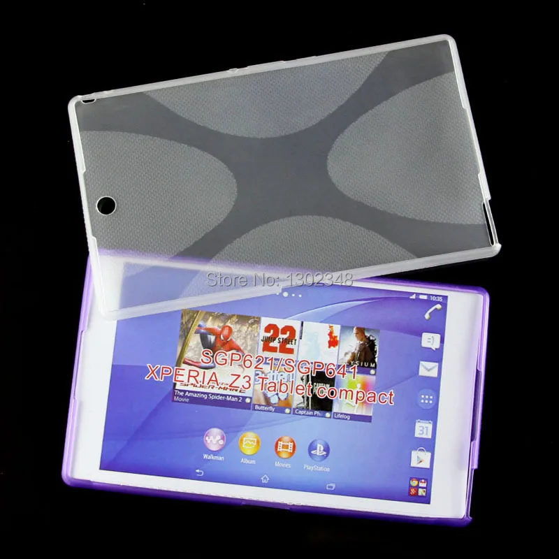 

Anti-skid X Line Soft Silicon Rubber TPU Gel Skin Cover Funda Case For Sony Xperia Z3 Tablet Compact SGP621 / SGP641 8 inch