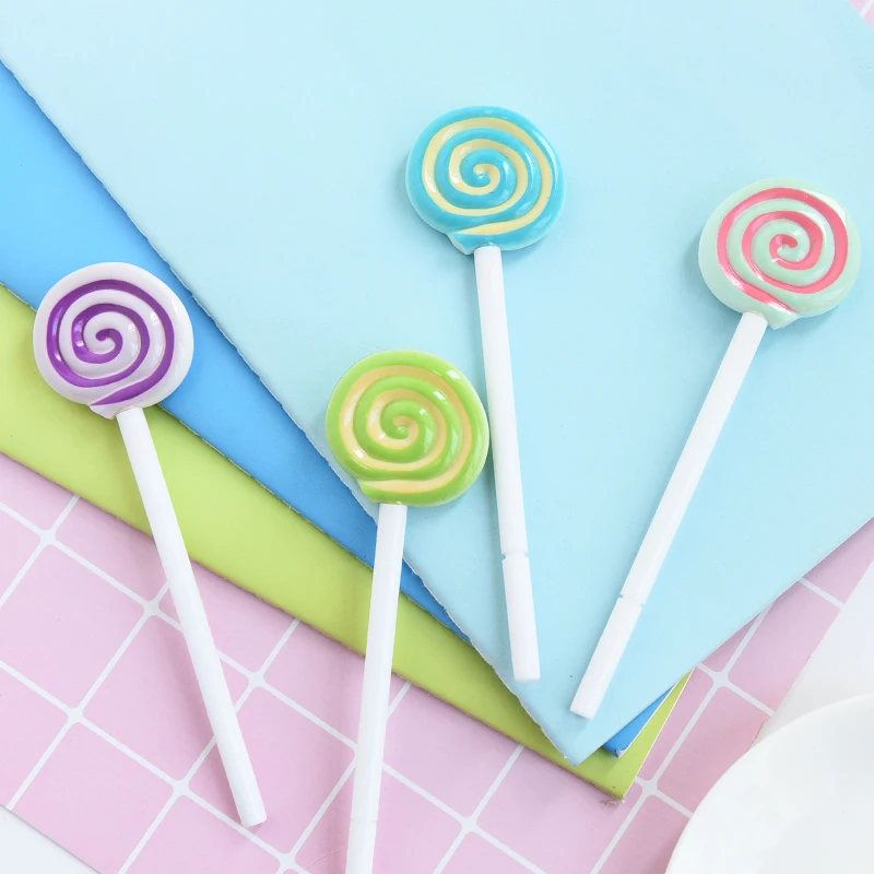 

Cute lollipop pen ballpoint pen creative pen stationery wholesale candy pen primary gift prizes cartoon candy color