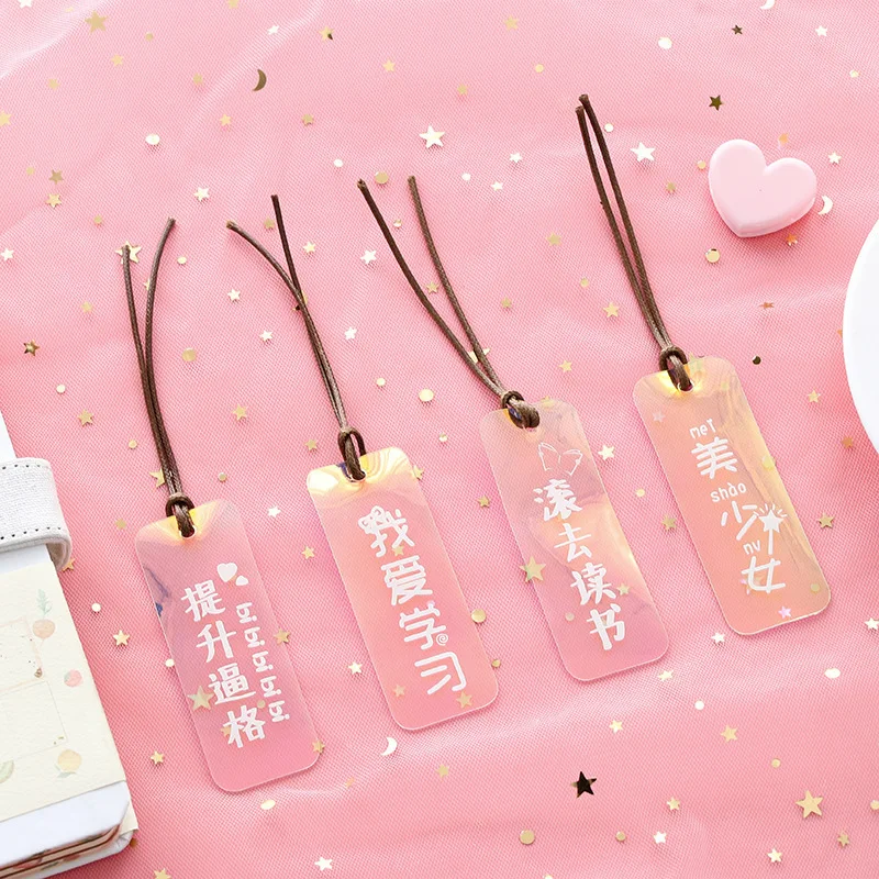 

PVC waterproof laser bookmark book page label Creative student reading record mark book folder flip book folder