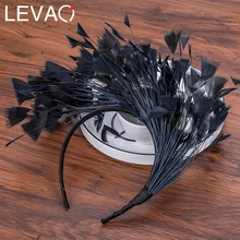 Levao – bandeau en plumes pour femmes, accessoires de coiffure, fête, Festival