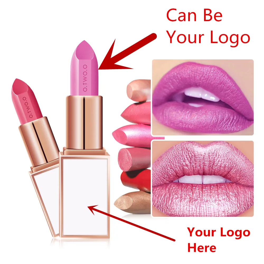 

Private label wholesale but must meet requirement 24 colors matte Long Waterproof Matte Lipstick with logo on meat tube and box