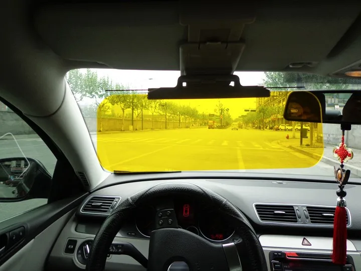 Автомобиль hzyeyo солнцезащитный козырек анти ослепительное зеркало для водителя день и ночное видение Авто Зеркало для вождения автомобиля прозрачный вид стекло аксессуары