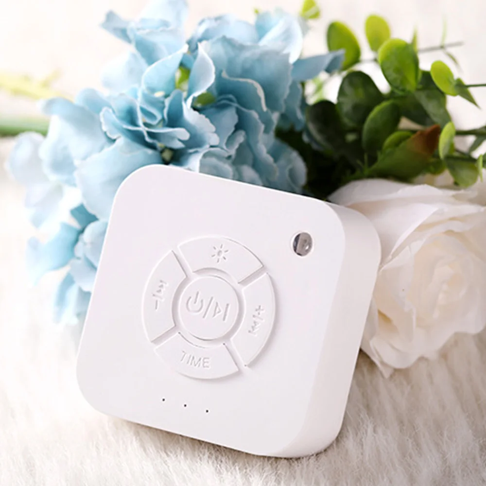 Белая шумовая машина музыкальное устройство для засыпания дыхательный свет USB Перезаряжаемый таймер выключения сна Релаксация для детей и взрослых