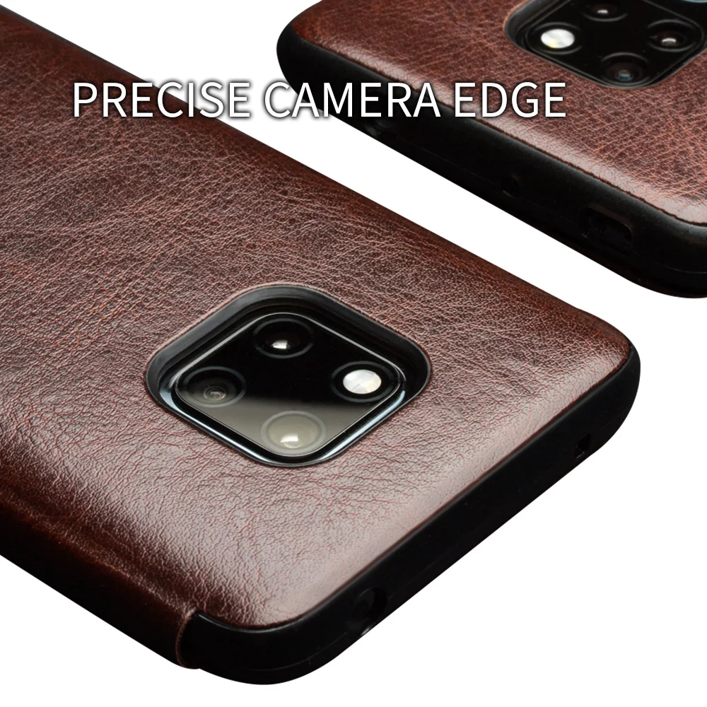 QIALINO стильный тонкий чехол из натуральной кожи для huawei mate 20 Pro роскошный флип