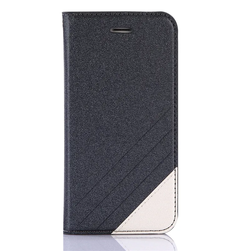 Grey Для iPhone 6S Чехол кожаный Шелковый магнитный матовый флип-бумажник чехол TPU для iPhone 6 7 8 Plus X Чехол подставка защитный держатель для карт - Цвет: Grey