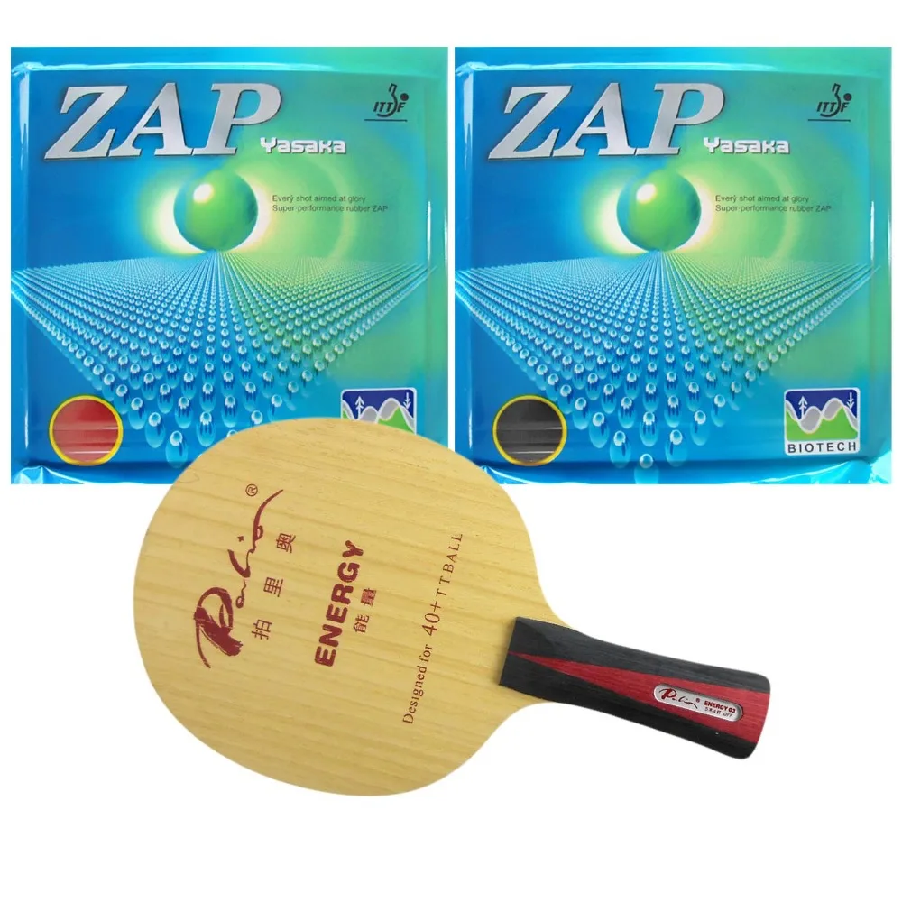 Original Pro Table Tennis Combo Racket Palio ENERGY 03 with 2x Yasaka