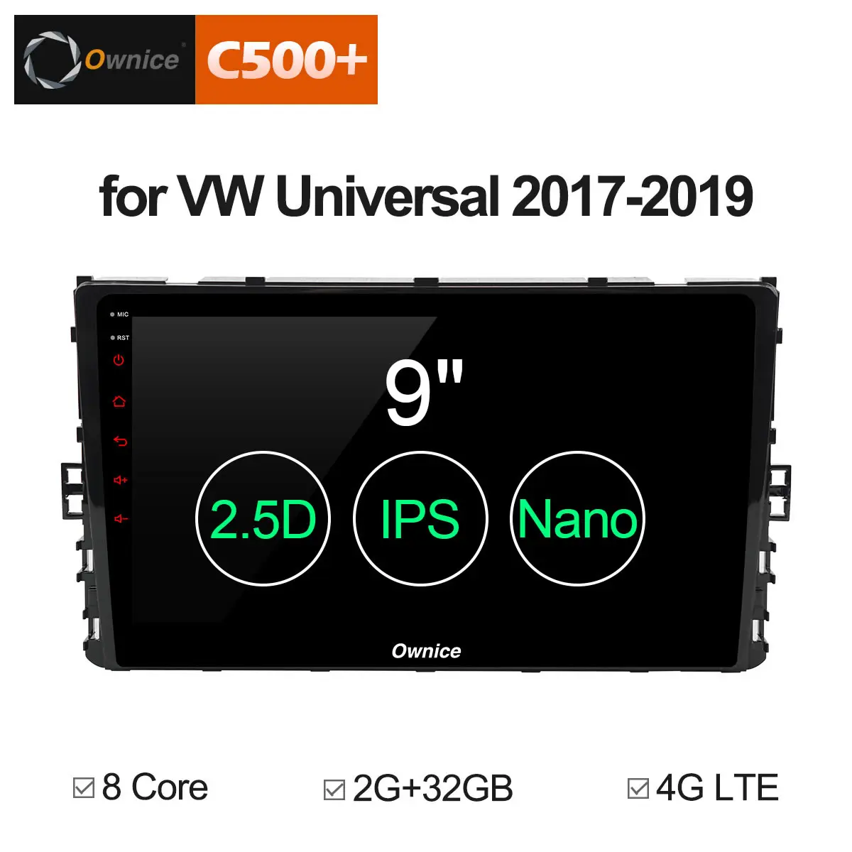 Ownice C500 + G10 9 дюймов android 8 1 автомобилей радио-плеер DVD для PASSAT гольф Tiguan ПОЛО Jetta Arteon