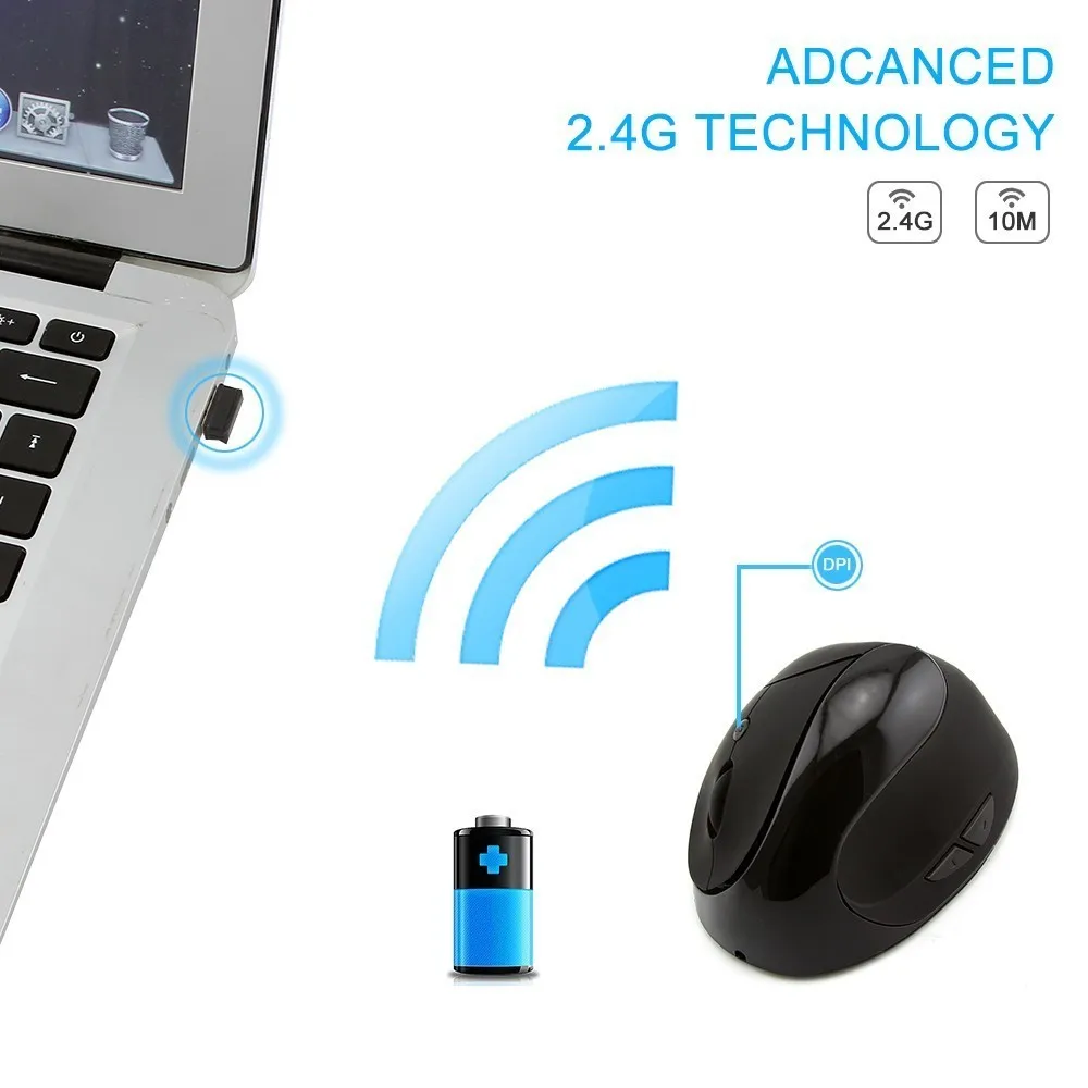 Discounted CHYI Wireless Rechargeable Computer Mouse Ergonomic Optical