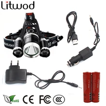 z10 led headlamp Headlight 9000 Lumen chips 3x XM L T6 LED Head Lamp Flashlight head