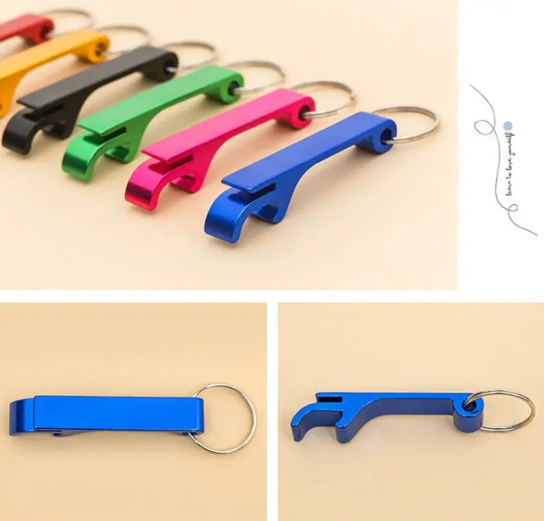 

By DHL 2000pcs Portable 4 in 1 Bottle Opener Key Ring Chain Keyring Keychain Metal Beer Bar Tool Claw outdoor tools
