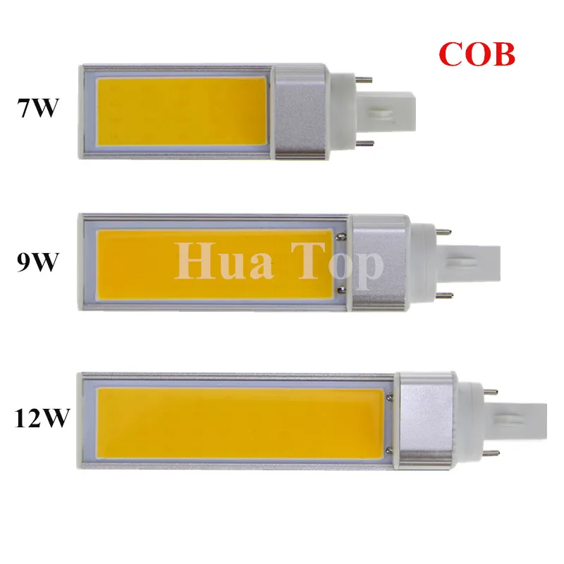 

1pcs G24 E27 G23 7W/9W/12W COB LED Corn Light Cold White Warm White Horizontal Plug LED Lamp Bulb 85-265V Free Shipping CE RoHS