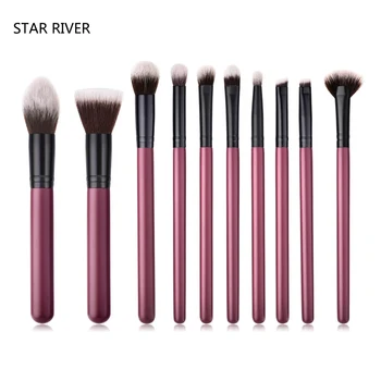 

5/10/12/18pcs Professional Makeup Brushes Set Reals Burgundy Make Up Brush Tools Kit Powder Blush Face Brush Professional