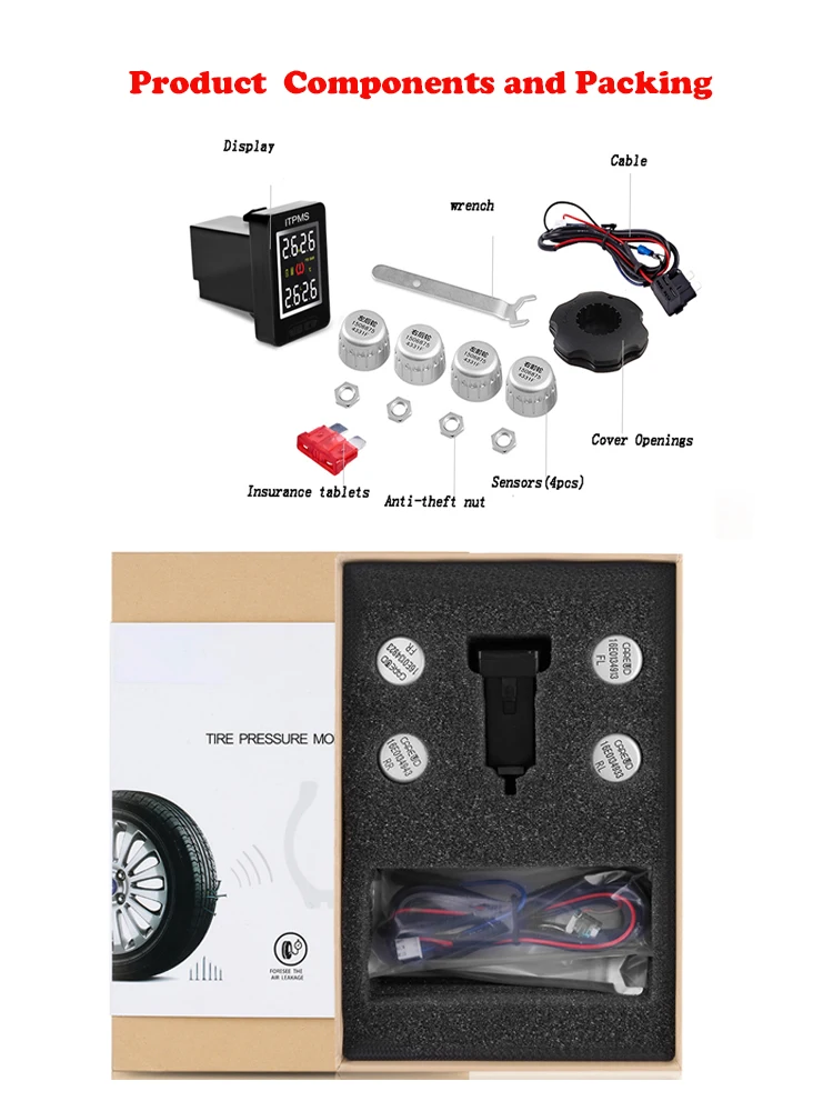 CAREUD TPMS U912 для Тойота шин монитор давления 4 мини стандартный внешний датчик s Автомобильная электроника датчик давления в шинах Система