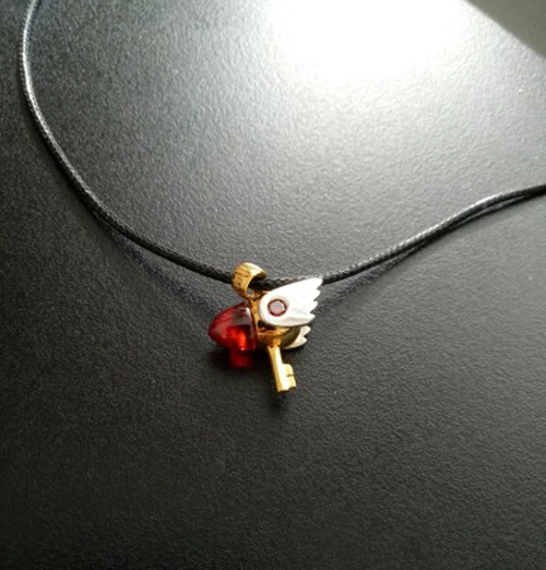 Футляр для карт футляр брелок сакуры Серебряный кулон косплея ожерелья