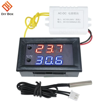 

W1209WK W1209 WK AC 110-220V LED Digital Thermostat Temperature Control Thermometer Thermo Controller Switch Module + NTC Sensor