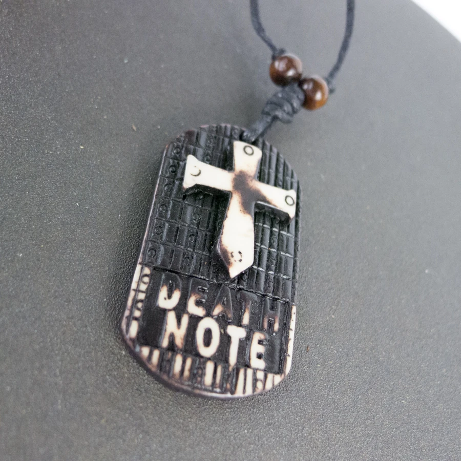 

Christian ID Pendant limitation Yak Bone Material Bone Art Necklace Pendant Vintage Men's Rope Necklaces #GZ220