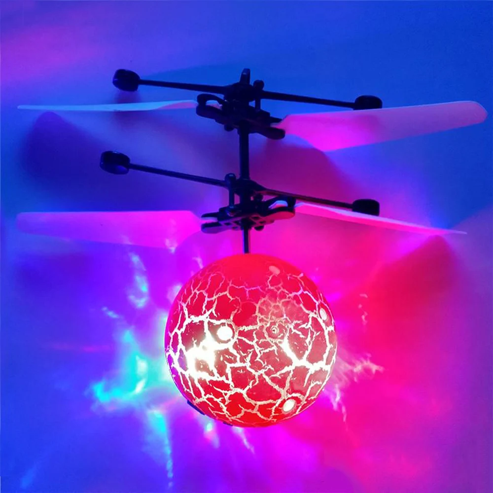 Летающие светящиеся шары игрушки детский летающий шар мини светодиодный беспилотный вертолет Инфракрасный индукционный самолет Дистанционное управление подарок на день рождения