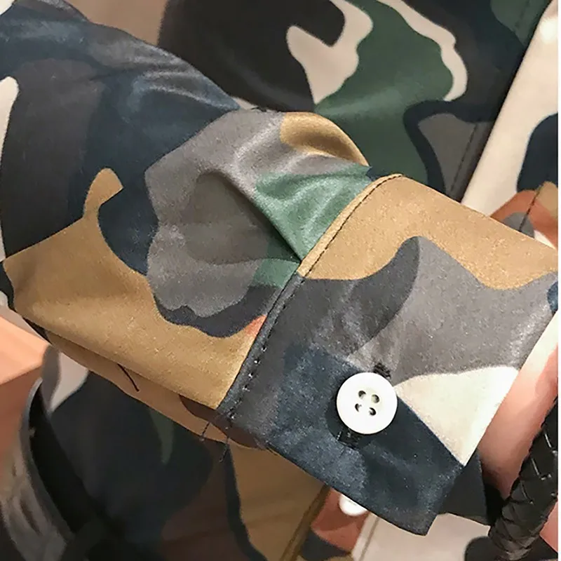 Корейская одежда для мужчин вечерние Клубные Chemise Homme camouflage камуфляжная рубашка для мужчин с длинным рукавом Slim Fit рубашки для ночного клуба Camisa Masculina