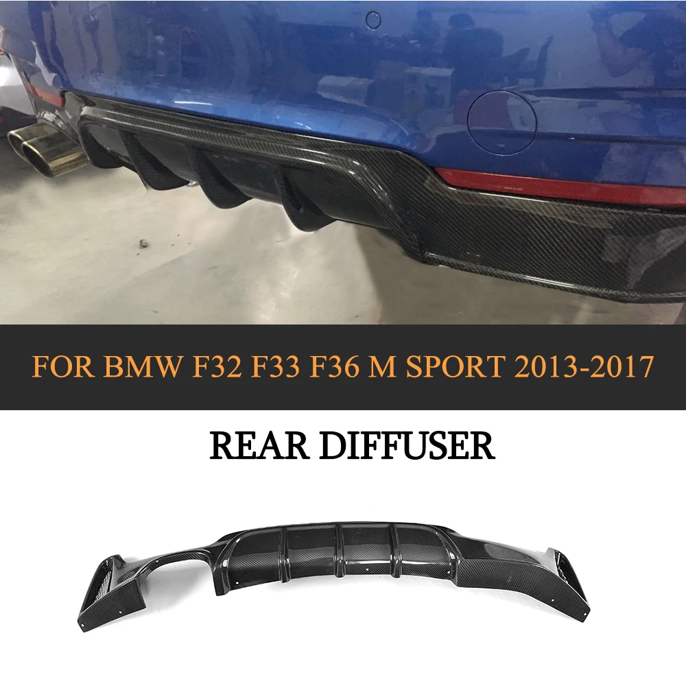 Диффузор заднего бампера для BMW F32 F33 2 двери F36 4 двери только M Sport 435i 440i 2013- спойлер из углеродного волокна для автомобиля