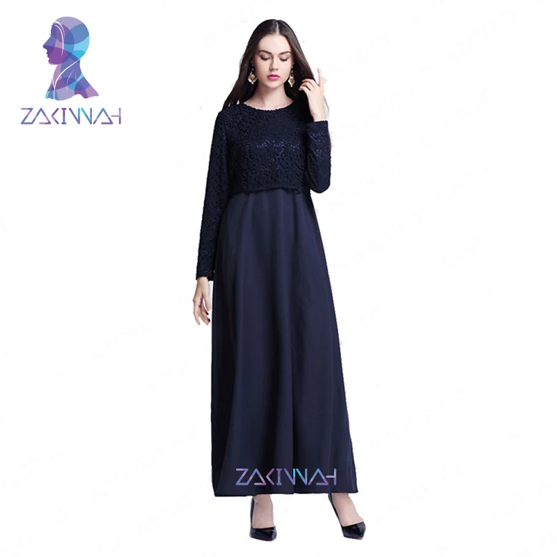 Новые исламские кружевные платья Abaya для женщин Кафтан Малайзия абайя Турецкая