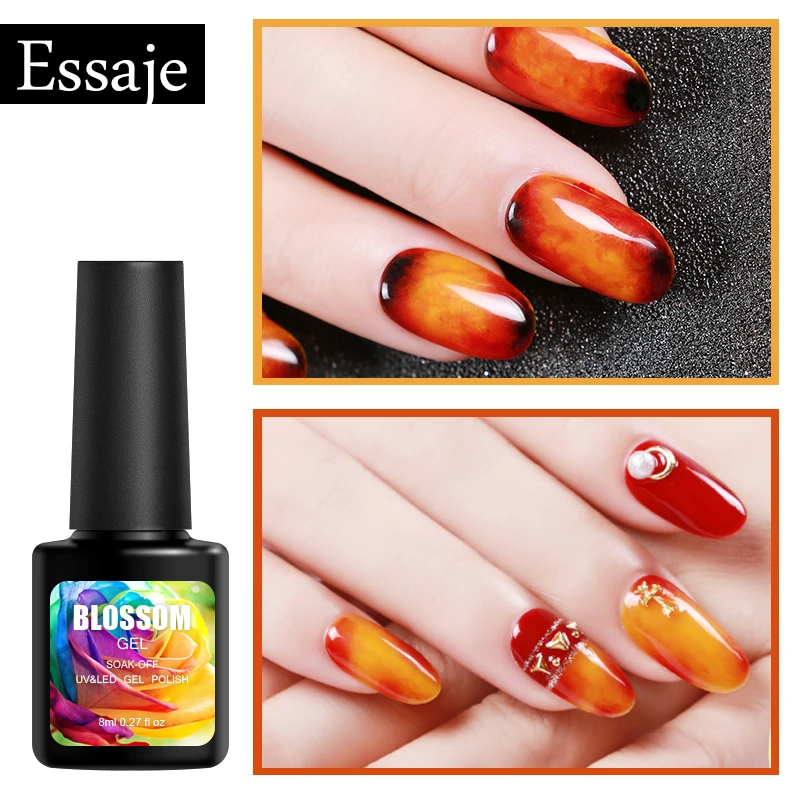 Essaje 8ml White Clear Blooming Gel Lacquer UV Nail Art Design Glue