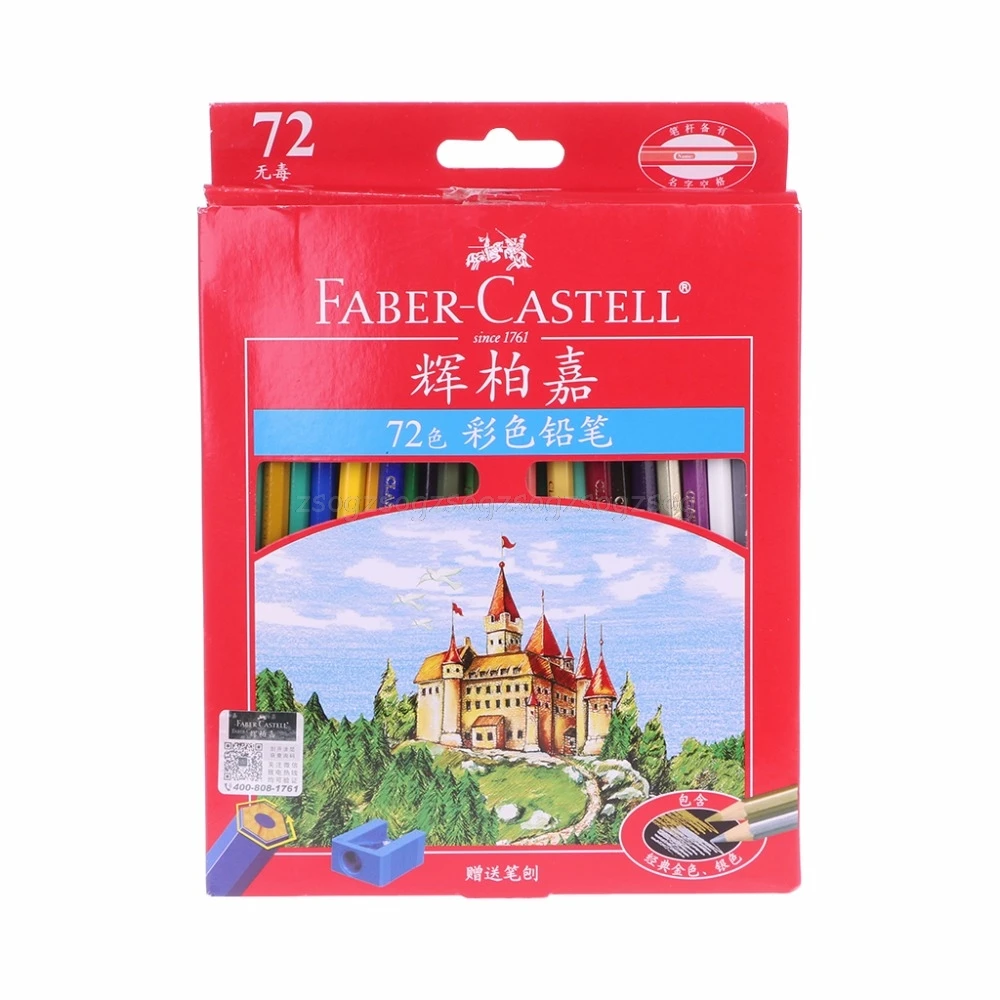 

72 pcs Faber Castell Colored Pencils Lapis De Cor Professionals Artist Painting Oil Color Pencil with Roll-up Canvas Pencil C