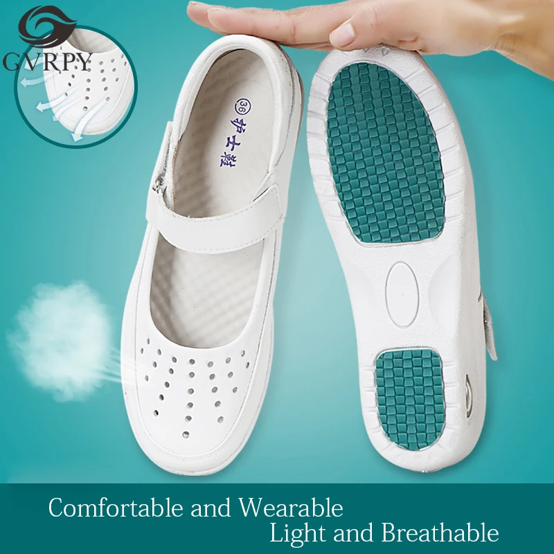 

Nurse Shoes Wedges Breathable Women Shoes Hospital Beauty Salon Laboratory Soft Bottom Comfortable Non-slip Medical Shoes