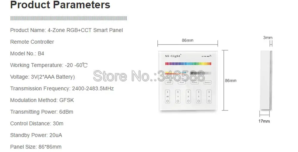 Milight painel de toque inteligente, painel de