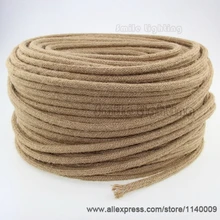 Рекламный VDE 2 ядра 0,75 латунный проводник винтажный пеньковый шнур круглый шнур ретро Текстиль кабель провод