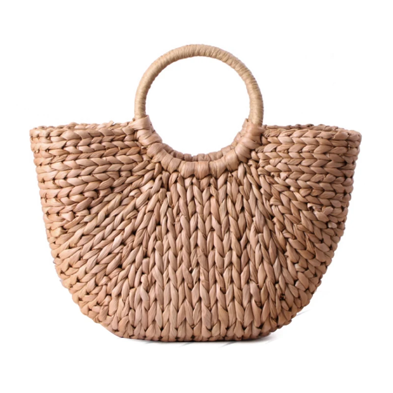 

HCH-Women's Hand Bag Large Shoulder Tote Bag Bucket Summer Bags Women Tassel Rattan Bag Braided(primary color)